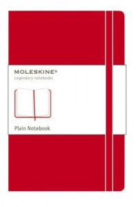 Moleskine Classic Red Notebook, Plain Large