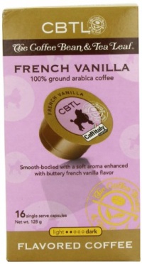 CBTL French Vanilla Coffee Capsules By The Coffee Bean & Tea Leaf, 16-Count Box