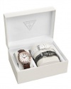 GUESS Women's U0090L1 Dazzling Sport Interchangeable Strap Watch Set