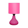 Ceramic Table Lamp with Fabric Shade (Pink)