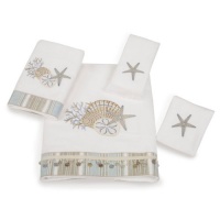 Avanti By the Sea 4-Piece Towel Set, White