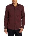 Kenneth Cole Men's Double Pocket Dobby Stripe Shirt