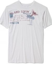 Stay in a relaxed state of mind with this graphic t-shirt from Tasso Elba.