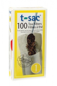 T-Sac Disposable Paper Filter Tea Bags, Size 1, 100 Count