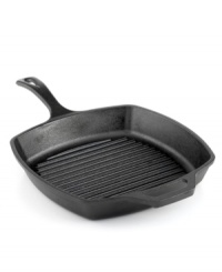 Rich with history and American-made pride, this cast iron beauty is ready to use and seasoned to a treasured black patina that offers a healthy approach to nonstick cooking. Even heating and retention, plus long-lasting durability, put this chef's essential at the home on your range.