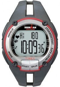 Timex Ironman Men's Road Trainer Heart Rate Monitor Watch, Grey/Red, Full Size