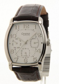 Caravelle by Bulova Men's 43C31 Leather Strap White Dial Watch