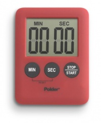 Polder 100-Minute Mini Timer, Red