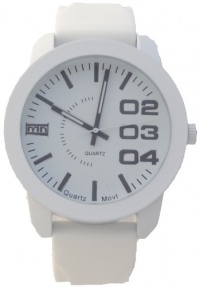 Mark Naimer Color Domination XL White Case White Dial Men's watch With White Silicon Rubber Band