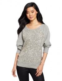 French Connection Women's Ellen Sequin Sweater, Gray, Small