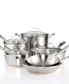 Emeril Lagasse knows what chefs look for in great cookware. That's why he's so excited about the Emerilware stainless steel collection! Its triple-layer design combines three superb cooking materials -- stainless steel, copper and aluminum -- to encourage pro-style results with the convenience every home cook loves. Lifetime warranty. (Clearance)