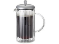 BonJour 8 Cup Rhone Ribbed French Press, Double Wall Glass