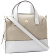 Kate Spade New York Lincoln Square Fabric Little Kennedy PXRU4155 Satchel,Natural/French White,One Size