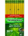 Dixon Ticonderoga Pre-Sharpened Yellow No. 2 Pencils with Microban, 30 Pencils with Erasers (13830)