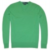 Polo Ralph Lauren Men Cashmere V-Neck Sweater (L, Dark pastel green)