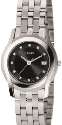 Gucci Women's YA055504 G-Class Black Dial 11 Diamonds Watch