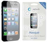 Splash MASQUE Screen Protector Film Matte Anti-Glare for iPhone 5, iPhone 5, AT&T, Verizon, Sprint- 2 Pack