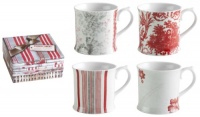 Rosanna French Linens Mugs, Set of 4