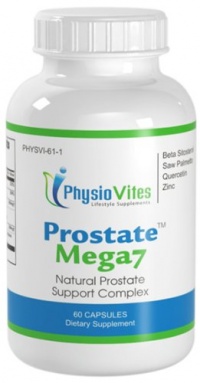 Prostate Mega7 Super Prostate Health Beta Sitosterol, Saw Palmetto, Quercetin PhysioVites Prostate Mega7 60 Capsules 1 Bottle