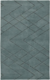 Rizzy Home AD2282 Anna Redmond 8-Feet by 8-Feet Round Area Rug, Light Blue