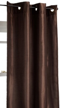 Regal Home Collections Ultimate 54-Inch by 84-Inch Decorative Grommet Interlined Faux Silk Panel, Brown