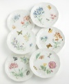 Mix and match different dinner plates with floral and butterfly Lenox patterns to create a unique customized dining experience. In dishwasher-safe bone china.