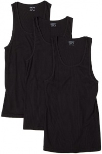 DKNY Men's 3 Pack Tank Top,Black,Medium