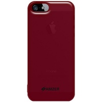 Amzer Soft Gel TPU Gloss Skin Fit Case Cover for Apple iPhone 5 (Fits All Carriers) - 1 Pack - Skin - Retail Packaging - Translucent Red