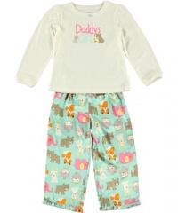 Carter's Daddy's Girl Animals 2-Piece Pajamas (Sizes 2T - 5T) - white/blue, 2t