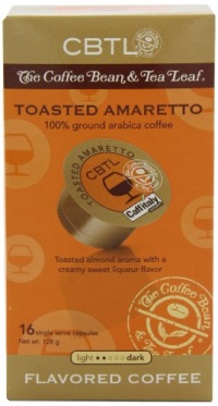 CBTL Toasted Amaretto Coffee Capsules By The Coffee Bean & Tea Leaf, 16-Count Box