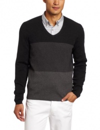 Calvin Klein Sportswear Men's Long Sleeve V-Neck Color Block Sweater