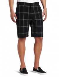 Hurley Men's Puerto Rico Plaid Walkshort, Black, 32