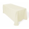 90 x 132 in. Rectangular Polyester Tablecloth Ivory