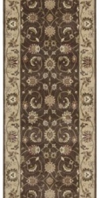 Nourison Zanibar Floral Traditional Brown 2.3-Feet by 8-Feet Polyacrylic Runner Rug