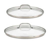 Cuisinart 71-2228CG Chef's Classic Stainless 2-Piece Glass Lid Set