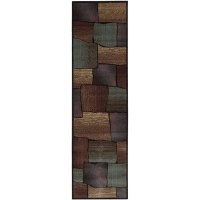 Nourison Interpretations Multi-color Abstract 2-Feet by 5.9-Feet Polyacrylic Runner Rug