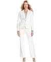 Anne Klein's chic petite pantsuit commands attention whether you're in the boardroom or meeting with clients.