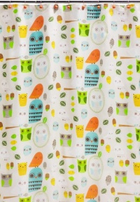 Creative Bath Products Inc. S1070MULT Give A Hoot Shower Curtain, Multicolored