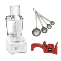 Cuisinart Elite Collection 7 Cup Food Processor + Stainless Steel Measuring Spoons, 4-Piece Set + Accessory Kit