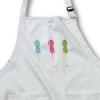 Aqua Pink n Green Dress Forms - Waist Apron With Pockets