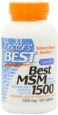 Doctor's Best Best MSM (1500 mg) Tablets, 120-Count