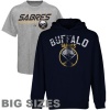 Majestic Buffalo Sabres Arch Big & Tall T-shirt & Sweatshirt Combo