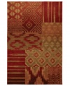 Captured in striking crimson hues, this area rug from Karastan interprets the lush geometric patterns of Southwestern-style rugs for the contemporary decor. Woven from lush nylon that delivers softness underfoot and superb resistance to everyday wear.