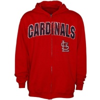 MLB Majestic St. Louis Cardinals Youth High and Tight Full Zip Hoodie - Red