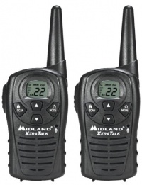 Midland Consumer Radio LXT118 22-Channel GMRS with upto 18 Mile Range, E Vox, and Channel Scan Pair Packed (Black)