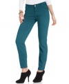 Zippered cuffs highlight the skinny style of Style&co. Jeans' colored denim.