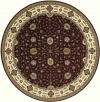 Area Rug 8x8 Round Traditional Burgundy Color - Momeni Persian Garden Rug from RugPal