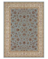 Utterly remarkable in its rich detail and beautiful, soft tones of blue and ivory, the Samira area rug from Loloi updates any space with traditional Turkish-inspired design. Crafted in Turkey of ultra-durable and easy-to-clean polypropylene.