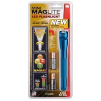 MAGLITE SP2211H 2-AA Cell Mini LED Flashlight with Holster, Blue