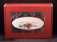 Lenox Winter Greetings Bless This Home Bread Tray